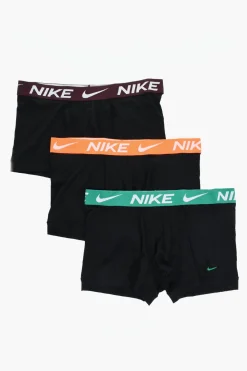 Best Set 3 Boxer Dri-Fit in Tinta Unita con Banda Elastica a Contrasto Uomo Intimo