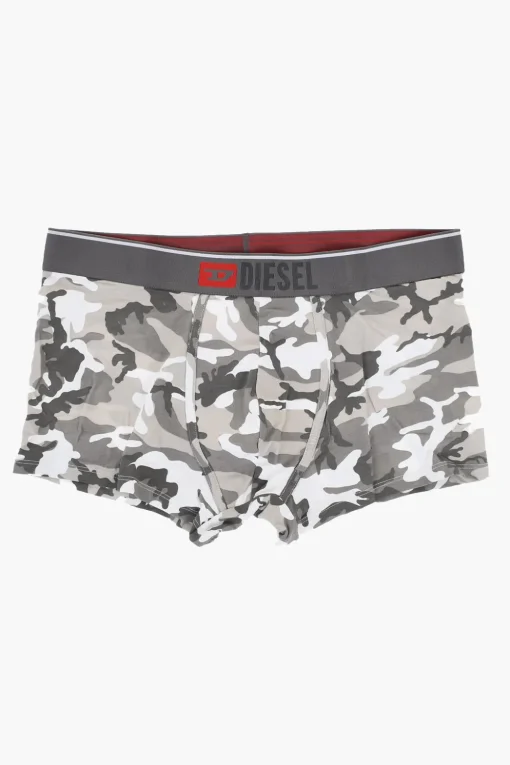 Discount Set 2 Boxer in Cotone Stretch Motivo Camouflage Uomo Intimo