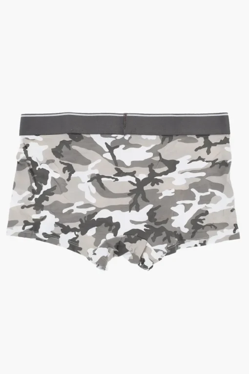 Discount Set 2 Boxer in Cotone Stretch Motivo Camouflage Uomo Intimo