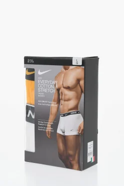 Outlet Set 2 Boxer in Cotone Stretch con Banda Elastica Logata Uomo Intimo