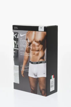 Outlet Set 3 Boxer in Cotone Stretch con Banda Elastica Logata Uomo Intimo