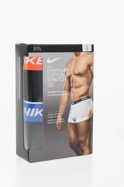 Set 2 Boxer in Cotone Stretch con Banda Elastica Logata>Nike Discount
