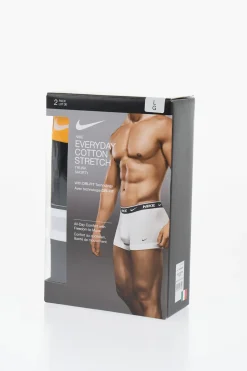 Fashion Set 2 Boxer in Cotone Stretch con Banda Elastica Logata Uomo Intimo
