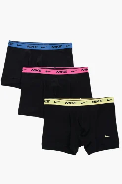 Outlet Set 3 Boxer in Cotone Stretch con Banda Elastica Logata Uomo Intimo