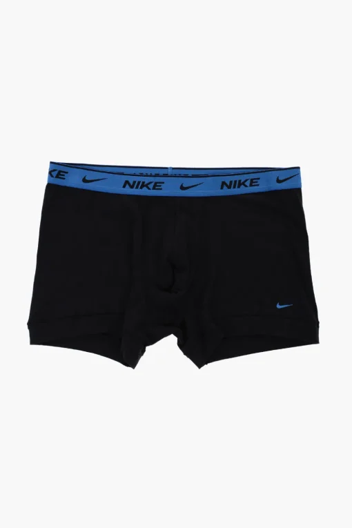 Outlet Set 3 Boxer in Cotone Stretch con Banda Elastica Logata Uomo Intimo