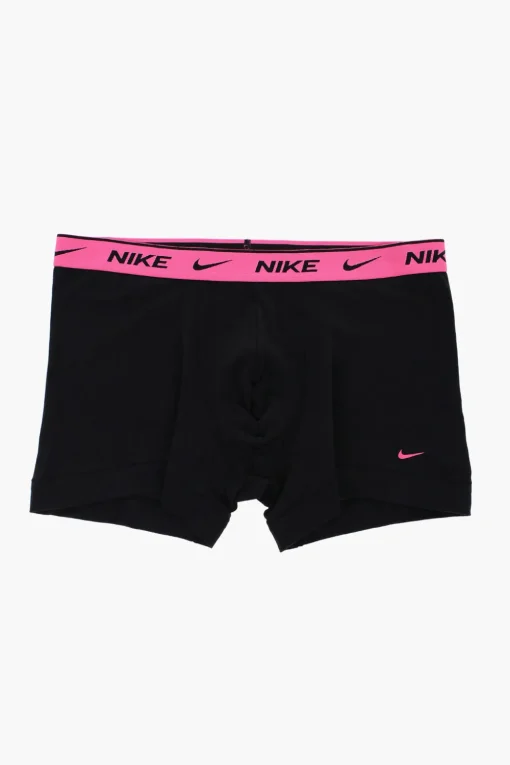 Outlet Set 3 Boxer in Cotone Stretch con Banda Elastica Logata Uomo Intimo