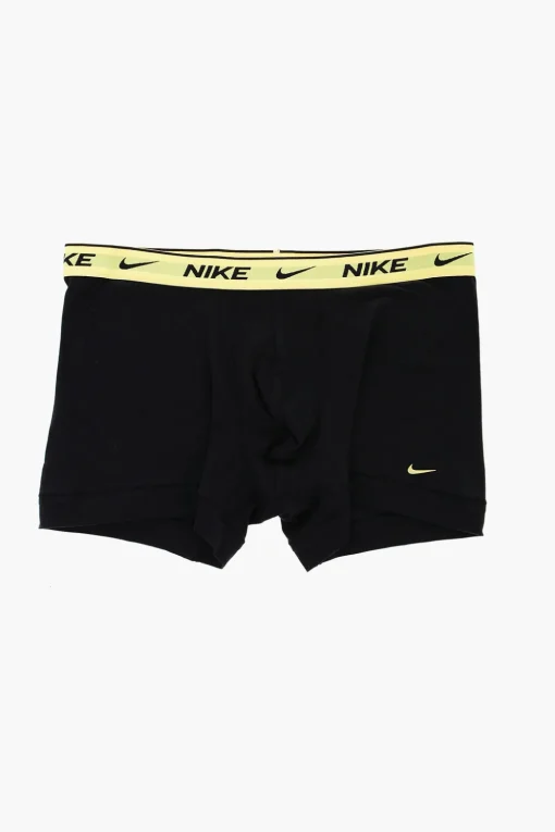 Outlet Set 3 Boxer in Cotone Stretch con Banda Elastica Logata Uomo Intimo