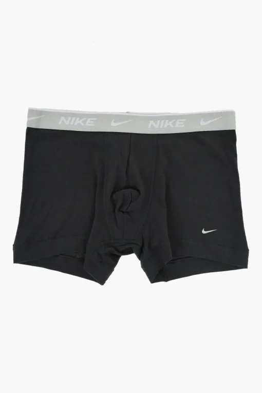 Set 3 Boxer in tinta Unita con Banda Elastica Logata>Nike Fashion