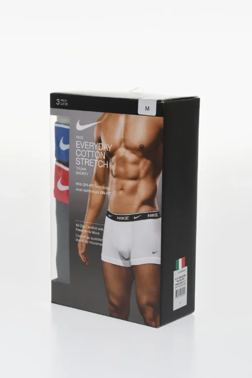 Set 3 Boxer in tinta Unita con Banda Elastica Logata>Nike Fashion