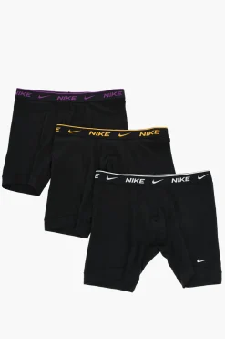 Set 3 Boxer in Tinta Unita con Logo a Contrasto>Nike Sale