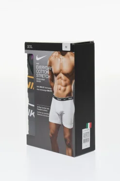 Set 3 Boxer in Tinta Unita con Logo a Contrasto>Nike Sale