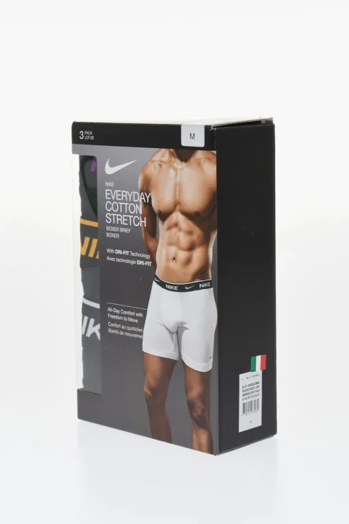 Set 3 Boxer in Tinta Unita con Logo a Contrasto>Nike Sale