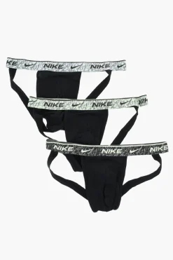 Outlet Set 3 Jockstrap in Cotone Stretch con Banda Elastica Logata Uomo Intimo