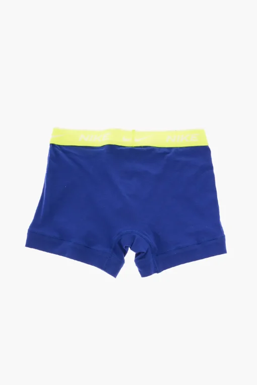 Fashion Set 3 Paia di Boxer a Tinta Unita con Banda Elastica Colorata Uomo Intimo