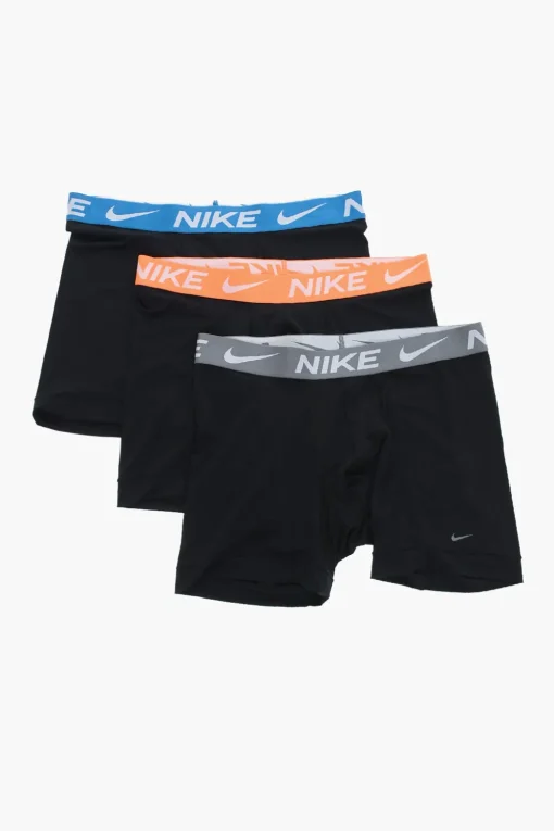 Outlet Set 2 Paia di Boxer con Banda Elastica a Contrasto in Vita Uomo Intimo