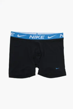 Outlet Set 2 Paia di Boxer con Banda Elastica a Contrasto in Vita Uomo Intimo