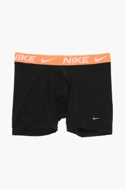 Outlet Set 2 Paia di Boxer con Banda Elastica a Contrasto in Vita Uomo Intimo