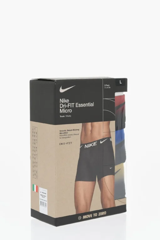 Outlet Set 3 Paia di Boxer DRI-FIT con Elastico Alla Vita Logato Uomo Intimo