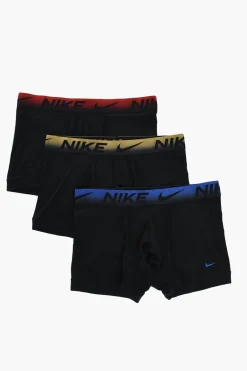 Outlet Set 3 Paia di Boxer DRI-FIT con Elastico Alla Vita Logato Uomo Intimo