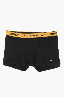 Outlet Set 3 Paia di Boxer in Cotone Stretch con Banda Logata Uomo Intimo