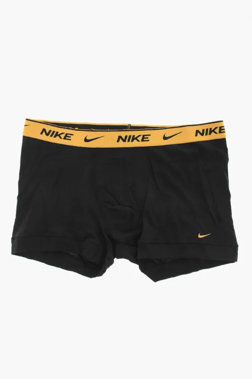 Outlet Set 3 Paia di Boxer in Cotone Stretch con Banda Logata Uomo Intimo