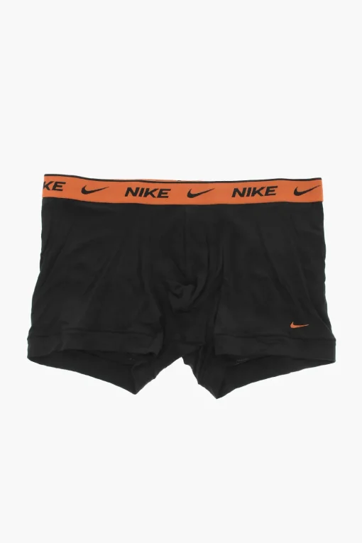 Outlet Set 3 Paia di Boxer in Cotone Stretch con Banda Logata Uomo Intimo