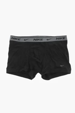 Outlet Set 3 Paia di Boxer in Cotone Stretch con Banda Logata Uomo Intimo