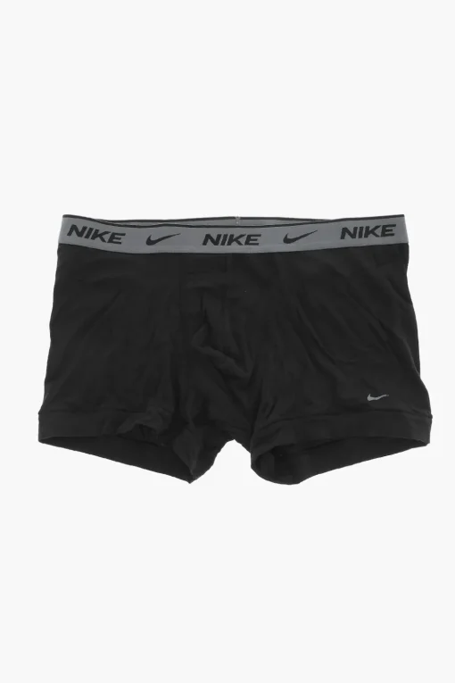 Outlet Set 3 Paia di Boxer in Cotone Stretch con Banda Logata Uomo Intimo