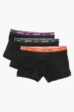 New Set 3 Paia di Boxer in Cotone Stretch con Banda Logata Uomo Intimo