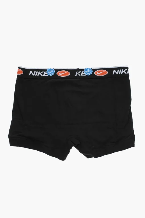 Discount Set 3 Paia di Boxer in Tinta Unita Ricamati Uomo Intimo