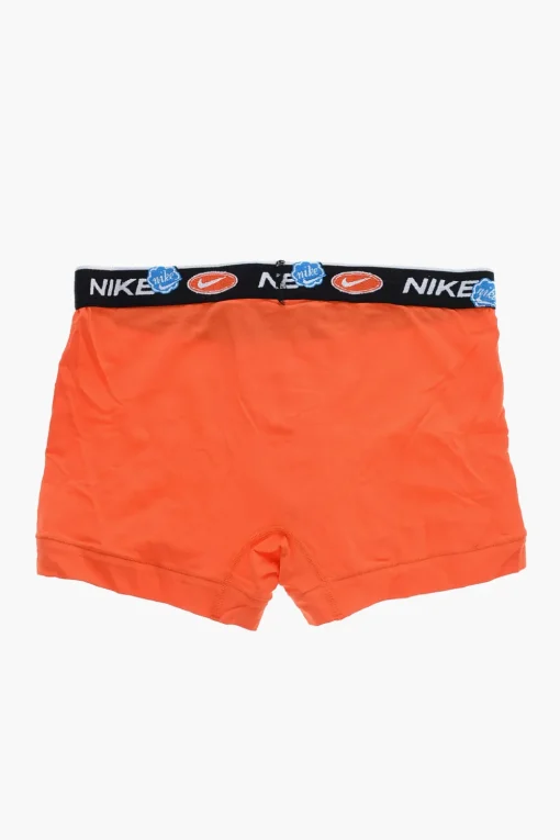 Discount Set 3 Paia di Boxer in Tinta Unita Ricamati Uomo Intimo