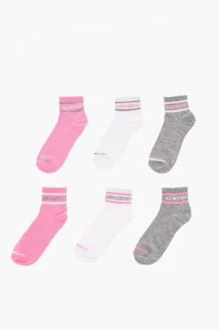 Best Set 6 Paia di Calzini con Logo Ricamato Abbigliamento