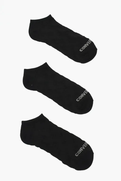Set 3 Paia di Calzini in Tinta Unita con Logo All-Over>Converse Clearance