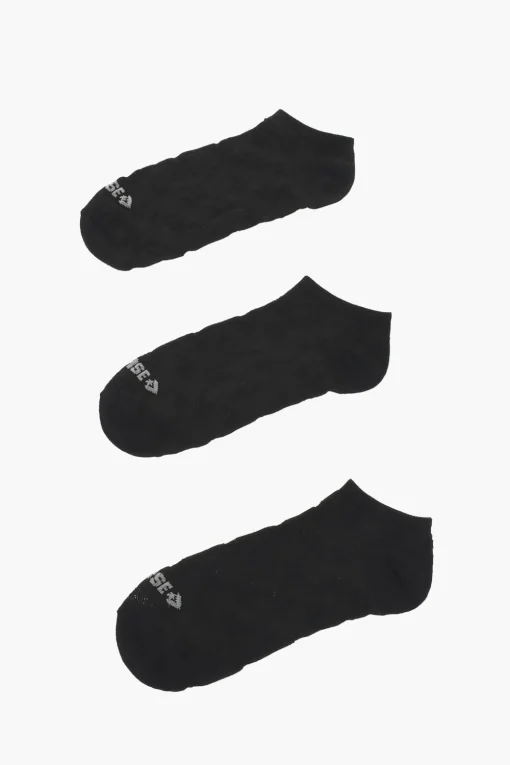 Set 3 Paia di Calzini in Tinta Unita con Logo All-Over>Converse Clearance