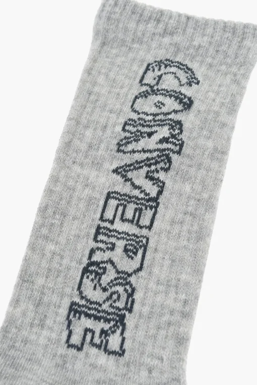 Set 2 Paia di Calzini Lunghi a Costine con Logo a Contrasto>Converse Hot