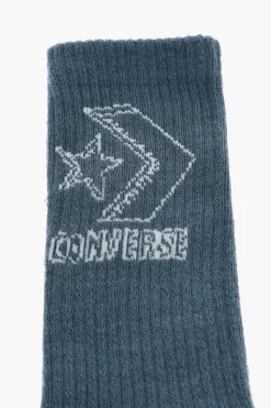 Set 2 Paia di Calzini Lunghi a Costine con Logo a Contrasto></noscript>Converse Hot