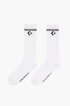 Set 2 Paia di Calzini Lunghi con Ricamo Logo a Contrasto>Converse Outlet