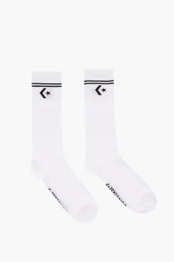 Set 2 Paia di Calzini Lunghi con Ricamo Logo a Contrasto>Converse Outlet
