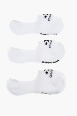 Clearance Set 3 Paia di Calzini Ultra Low in Tinta Unita con Logo a Contrasto Donna Intimo