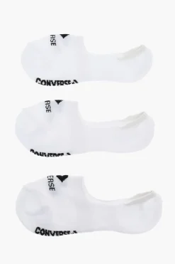 Clearance Set 3 Paia di Calzini Ultra Low in Tinta Unita con Logo a Contrasto Donna Intimo