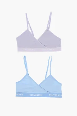 Sale Set 2 Paia di Reggiseni a Triangolo con Banda Logata Abbigliamento