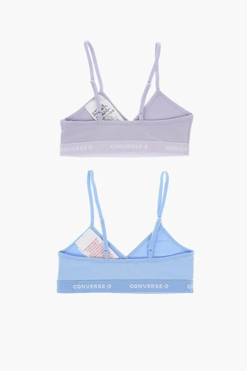 Sale Set 2 Paia di Reggiseni a Triangolo con Banda Logata Abbigliamento