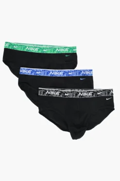 Hot Set 3 Paia di Slip in Cotone Stretch con Banda Elastica Logata Uomo Intimo