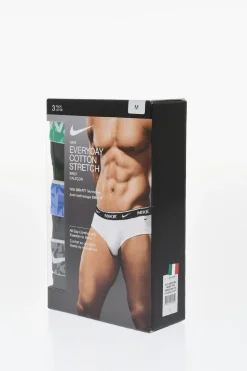 Hot Set 3 Paia di Slip in Cotone Stretch con Banda Elastica Logata Uomo Intimo