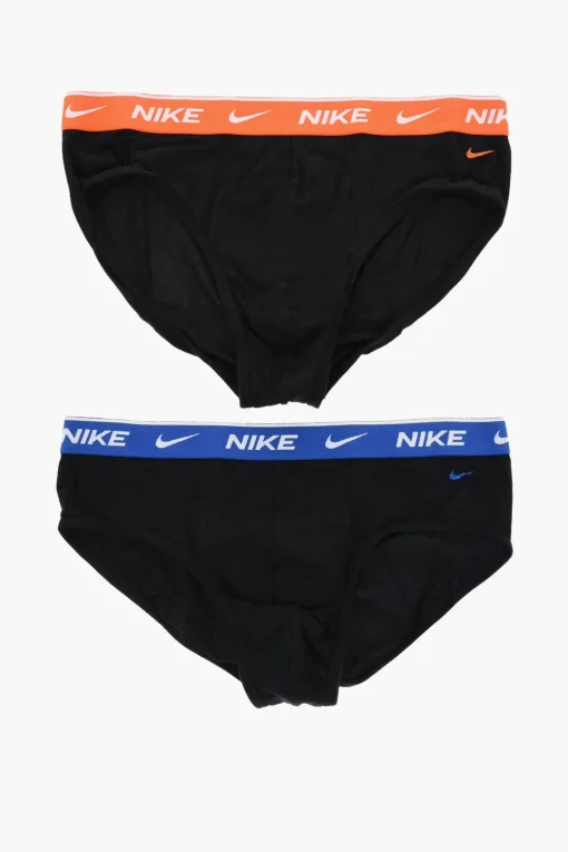 Set 2 Paia di Slip in Cotone Stretch Con Monogram>Nike Sale