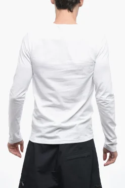 Best Set 2 Paia di T-shirt a Manica Lunga con Logo Effetto Dorato Uomo Intimo