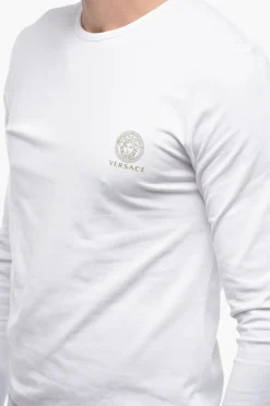 Best Set 2 Paia di T-shirt a Manica Lunga con Logo Effetto Dorato Uomo Intimo