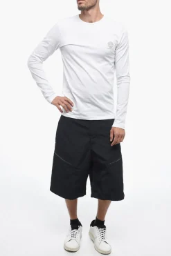 Best Set 2 Paia di T-shirt a Manica Lunga con Logo Effetto Dorato Uomo Intimo