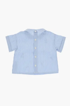 Set 2 Pezzi Composto da Blusa a Righe e Shorts in Tinta Unita></noscript>il gufo Outlet