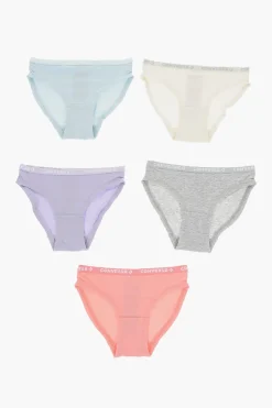 Set 5 Slip in Cotone Stretch con Banda Elastica Logata>Converse KIDS Discount